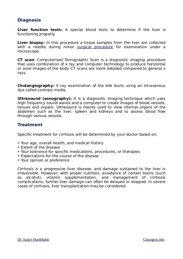 cirrhosis of the liver essay